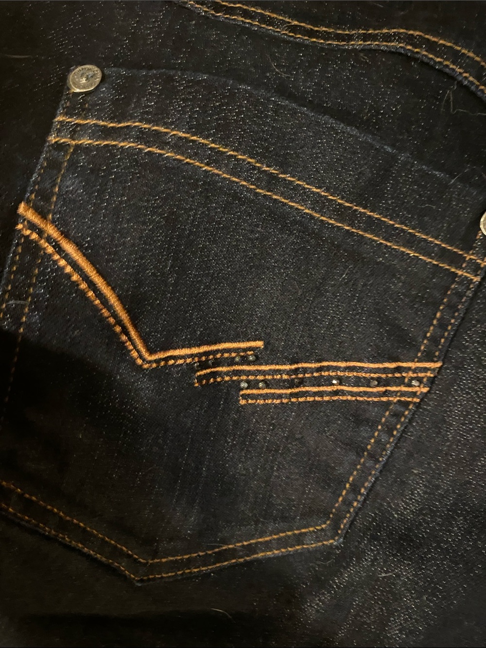 Simon Chang Dark Blue Denim Capri - Picture 7 of 7
